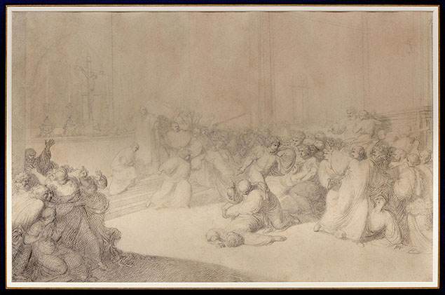 LA CONGIURA DEI PAZZI. LORENZO E GIULIANO DE' MEDICI ASSALITI NEL DUOMO DI FIRENZE